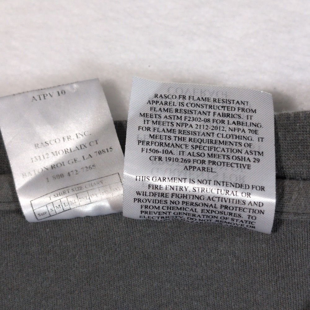 3 Rasco FR Henley T-Shirt Mens Lot 3XL Long Sleeve Flame Resistant HRC 2 GTF454 - Picture 8 of 16